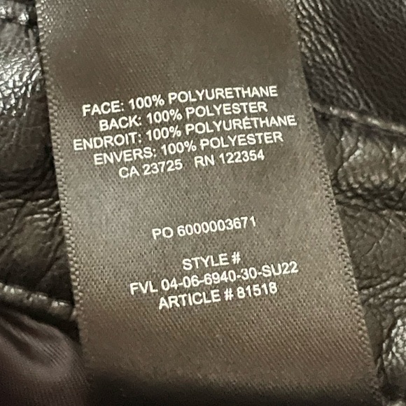 Wilfred Aritzia Faux Leather Straight Leg Melina Pants. 2022 Version. Size 6 - Picture 8 of 8